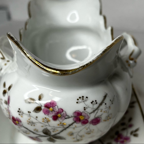 Carlsbad AK China Gravy Boat with‎ Under plate Floral Gold Trim - Picture 10 of 17